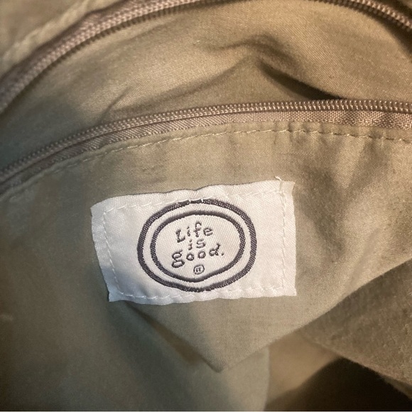 Life Is Good Army Green Messenger Bag - Picture 6 of 8